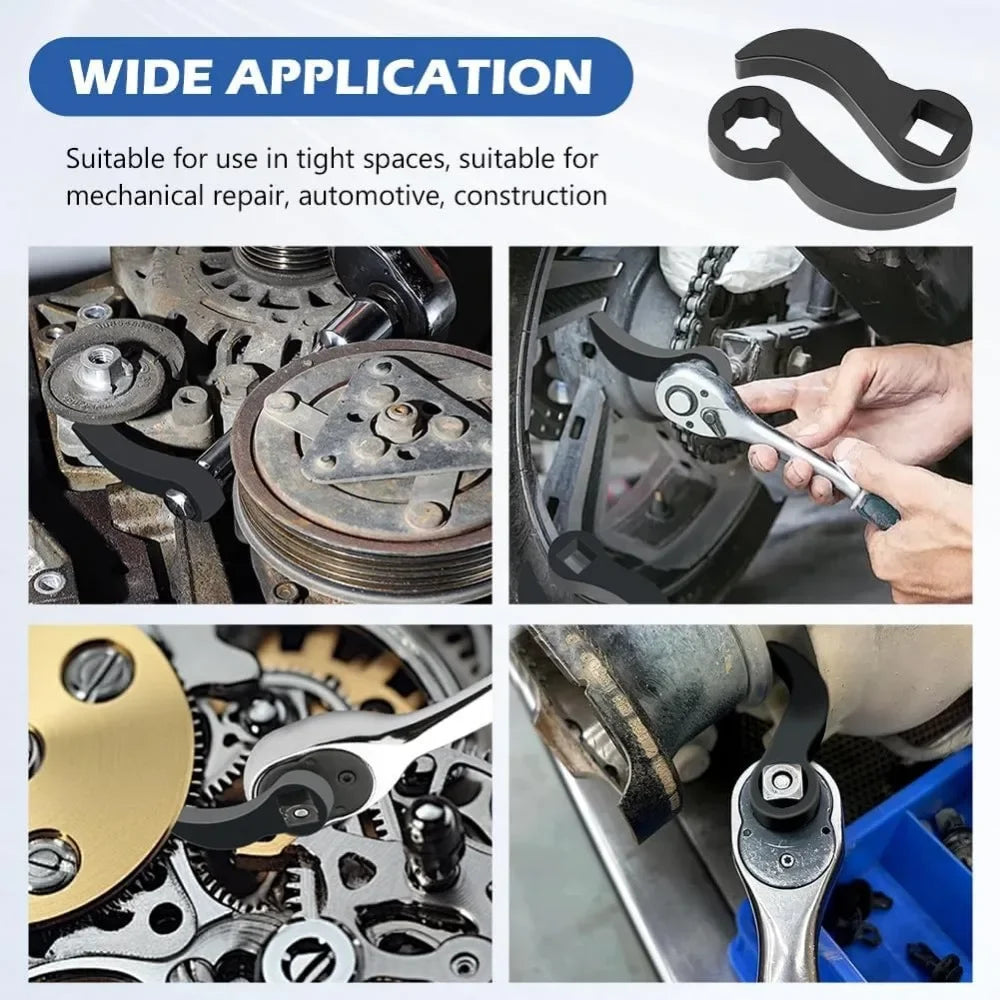 2Pcs Outil de démontage d’angle de voiture demi-essieu Barres d’adaptation de levage et de guidage Adaptateur de barre Ajuste 1/2 Ratchet pour le démontage des essieux Outil de réparation