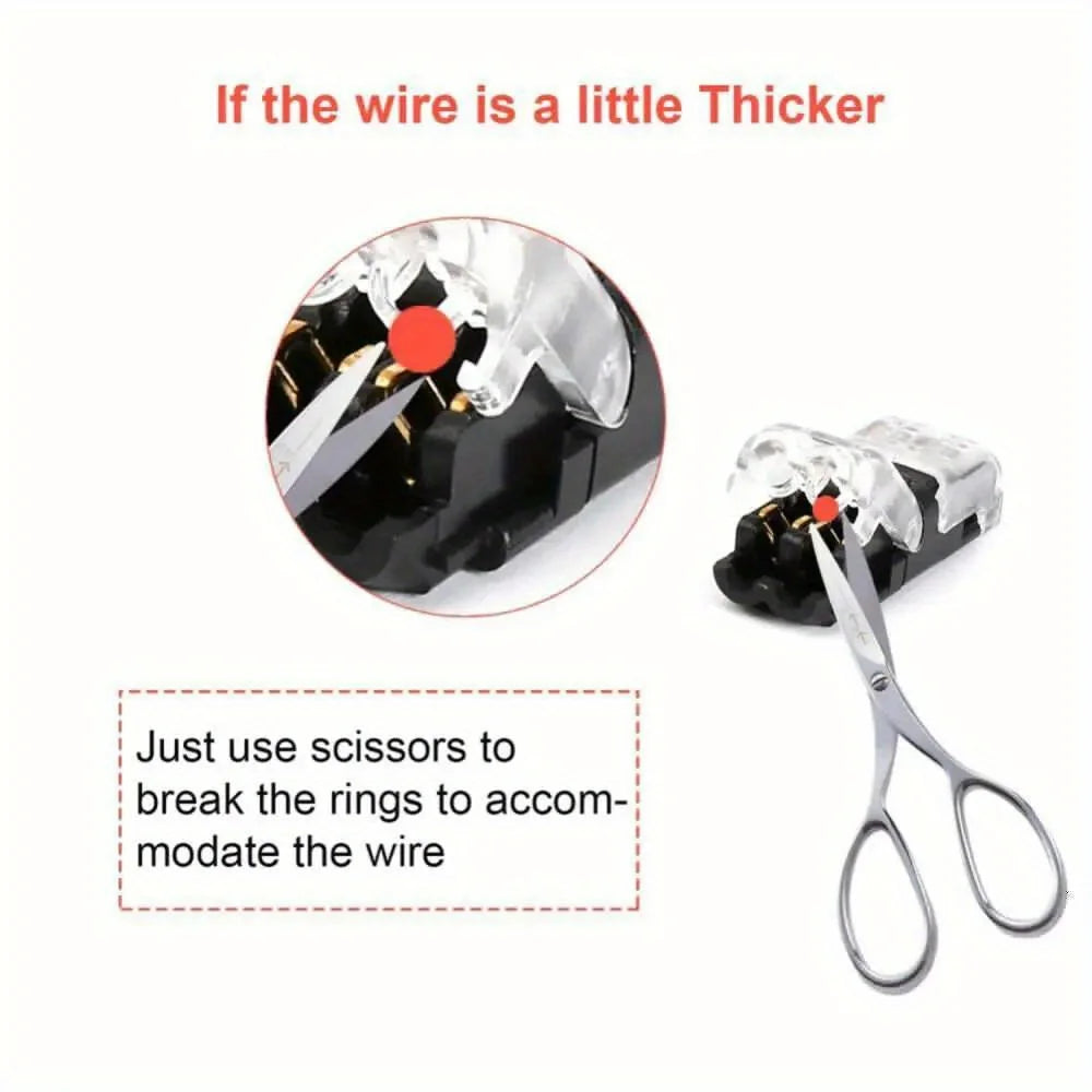 5/10/20PCS Wire Cable Snap In T2 Connector No-solder No-peel Quick Terminal Connections Joiners Auto Plug Electrical Accessories