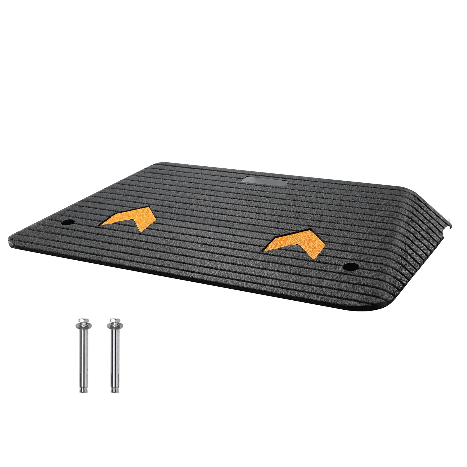 Rubber Driveway Curb Ramp 4" Rise Non-Slip Threshold for Wheels