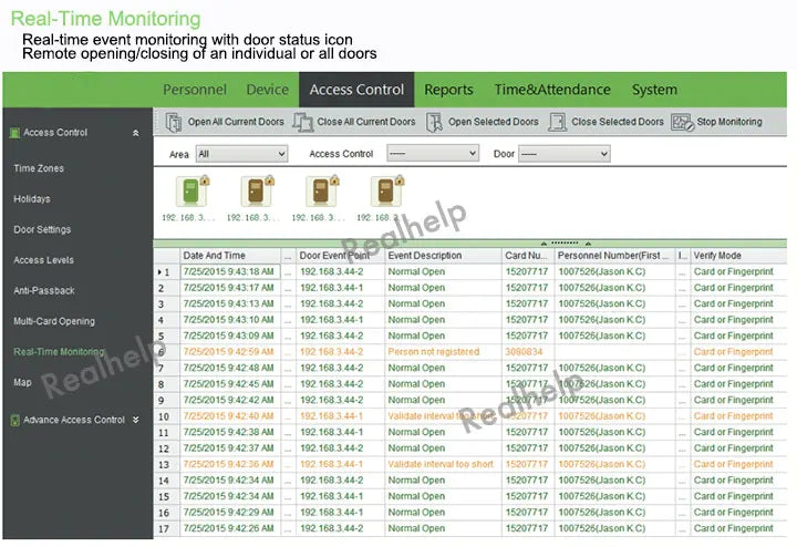 Docházkový terminál ZKTeco na otisky prstů s Wi‑Fi a 3000 šablonami