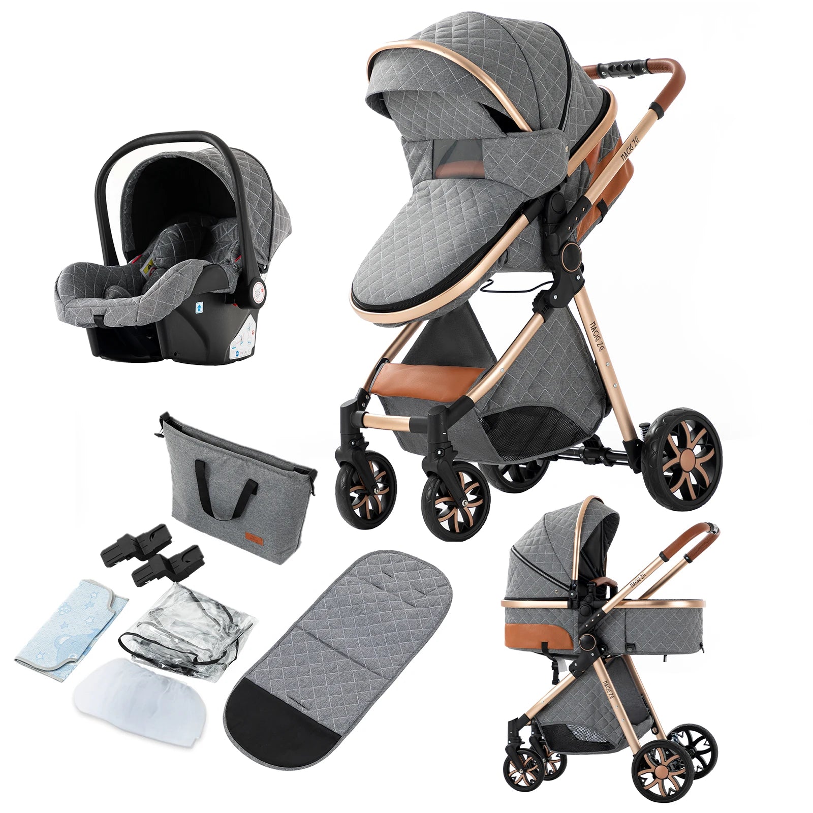 Lightweight Stroller 3‑in‑1 High‑Landscape Baby Stroller