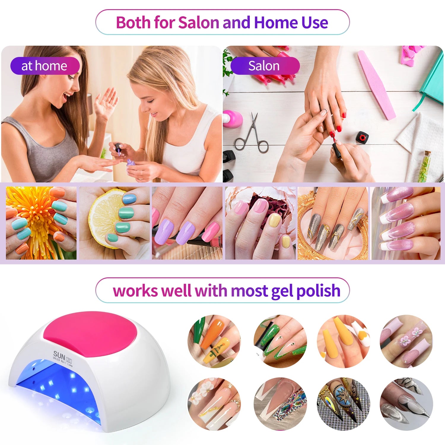 Sun2C Nail Lamp 48W Gel Polish Dryer