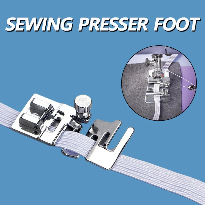 Elastic-Band Presser Foot for Compatible Sewing Machines