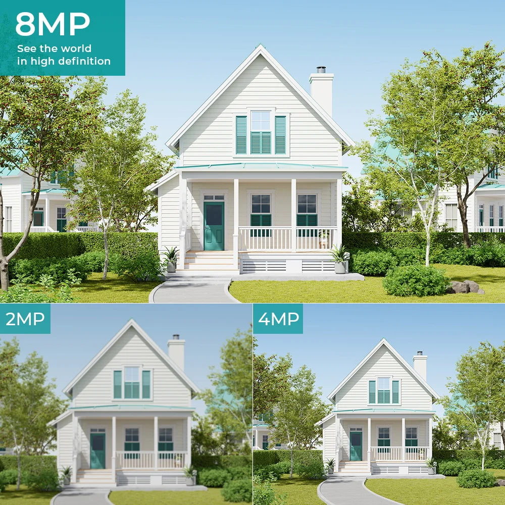 8MP 4K WiFi PTZ IP Camera with Auto Tracking and Two-Way Audio