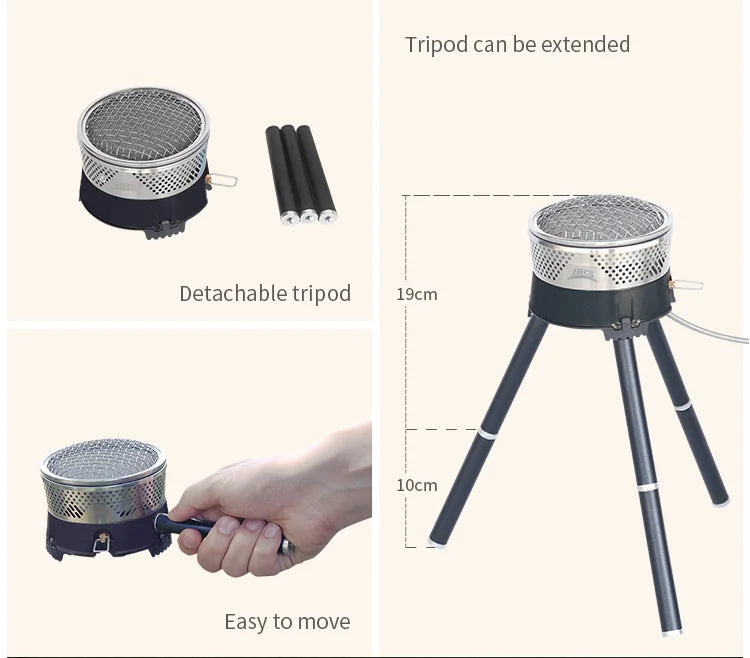 1900W Backpacking Gas Stove System for Fast Outdoor Cooking