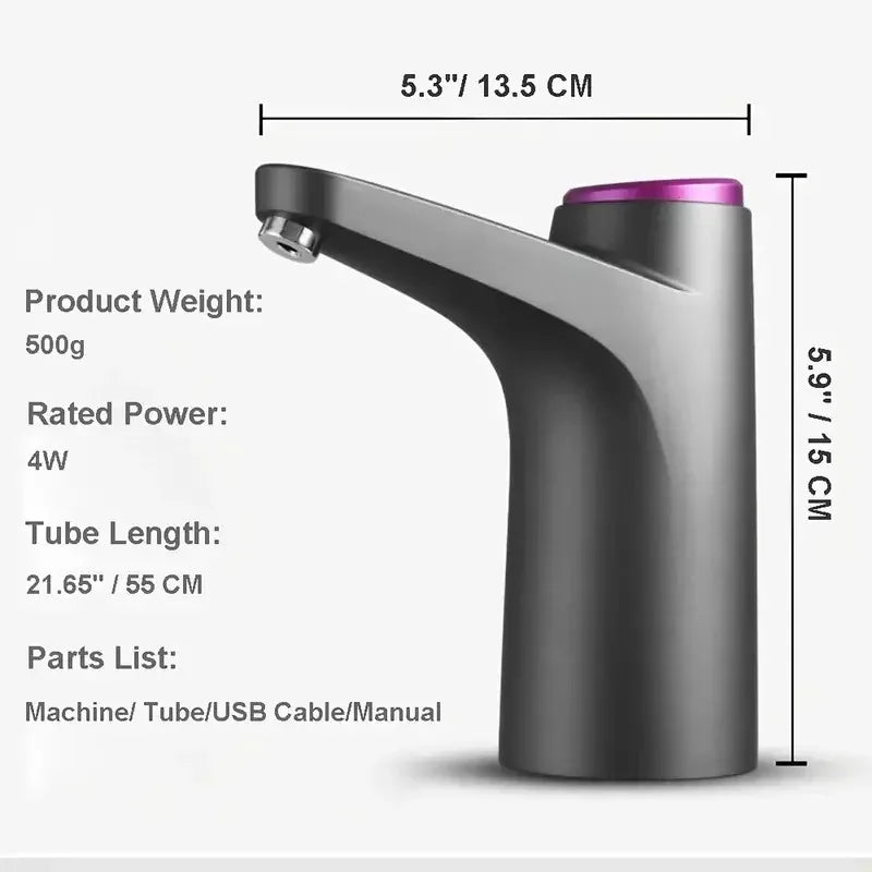 Rechargeable Water Bottle Dispenser Pump