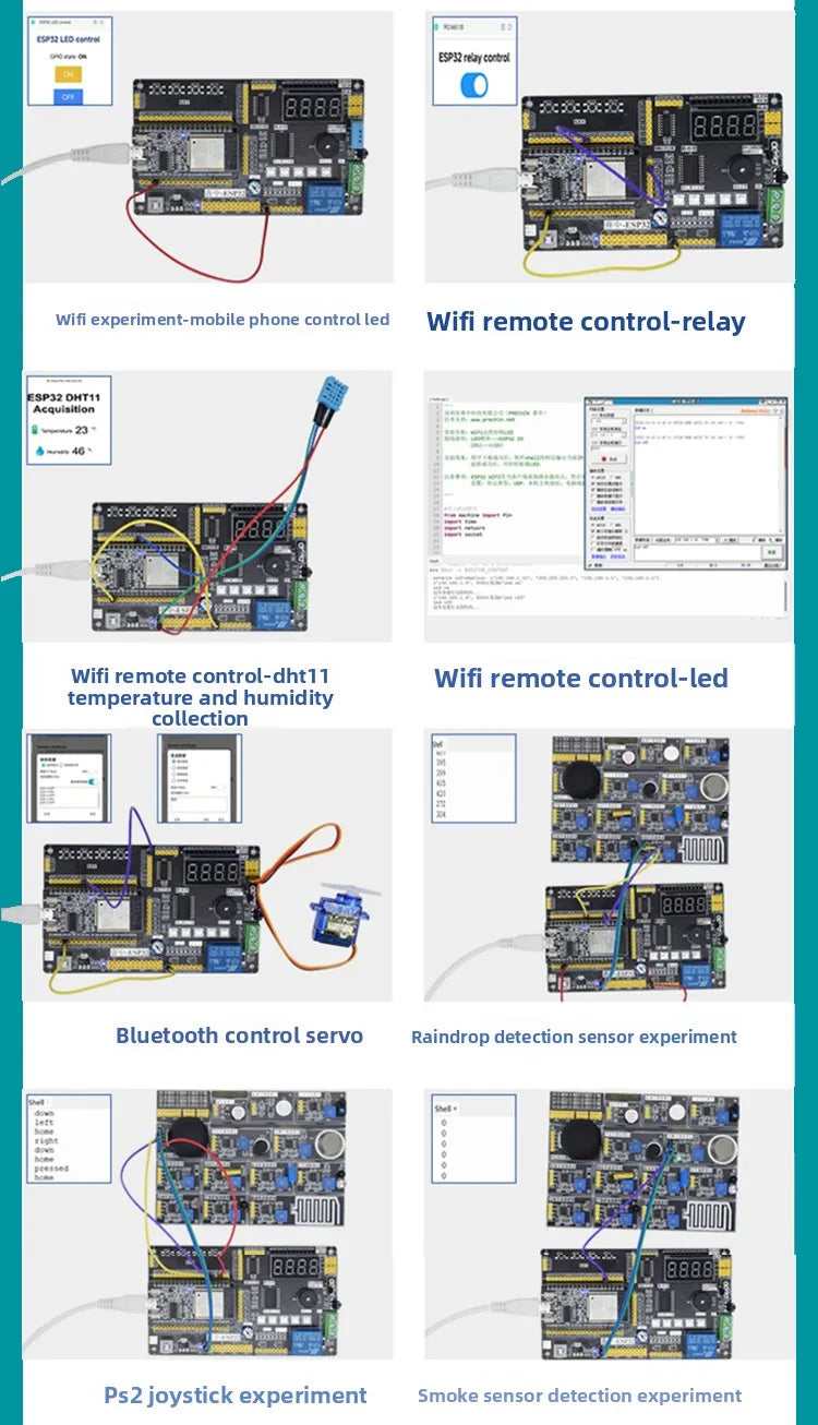 ESP32 IoT Development Kit with Sensors and Modules