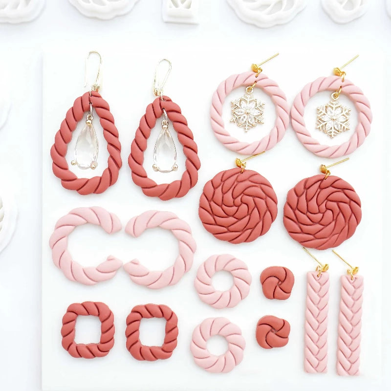 Polymer Clay Cutters, Twist & Braid Shape Options