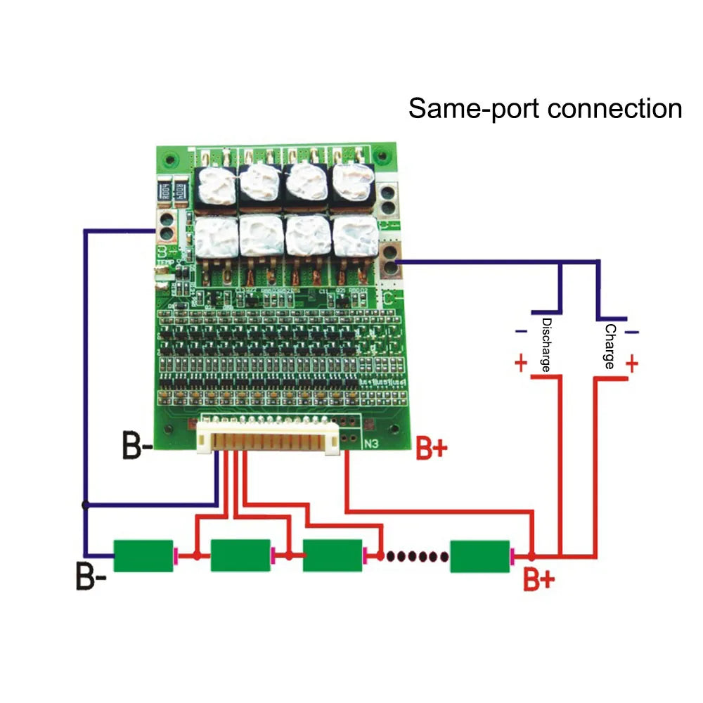 13S Lithium-Ion Battery Protection Board with Balance Lead