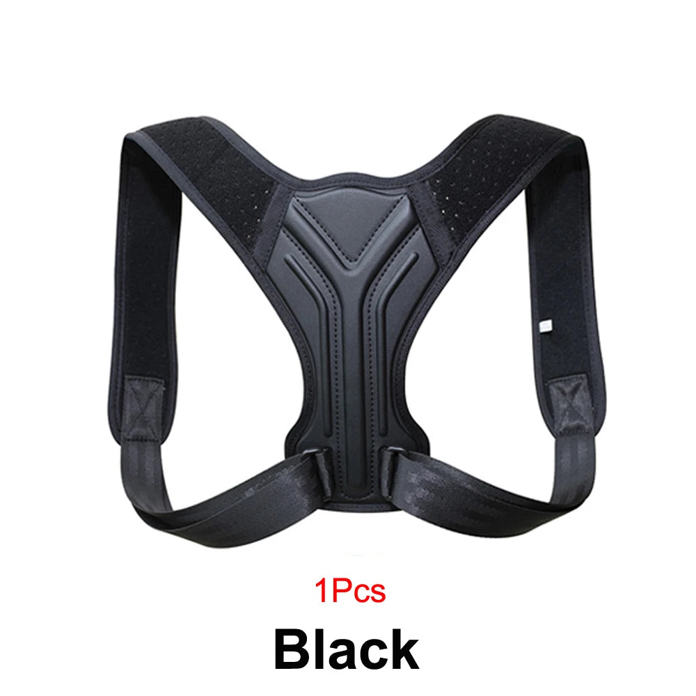 Adjustable Posture Reminder Brace, Black or Grey, XS–XL
