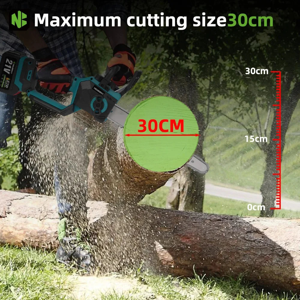 NEWBENY 12 Inch Brushless Electric Saw Cordless Efficient Garden Woodworking Cutting Power Tool For Makita 18-21V Battery Pin