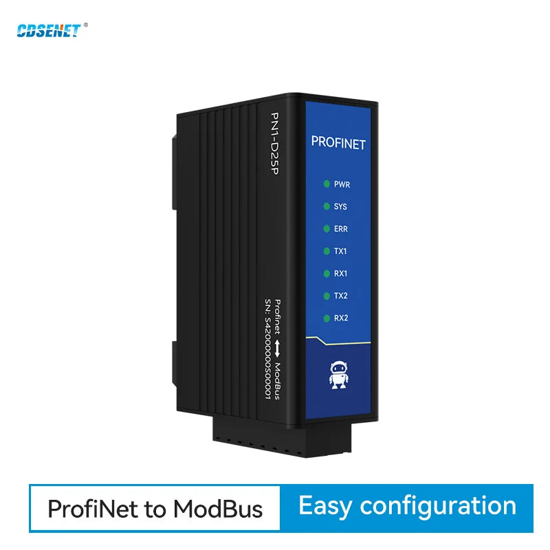 Profinet til Modbus-gateway med modelvalg