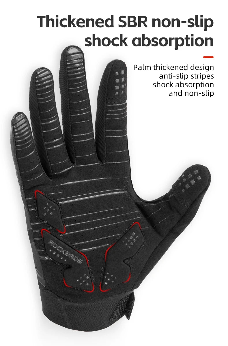 Winter Cycling Gloves Touchscreen Full Finger Windproof MTB Gloves