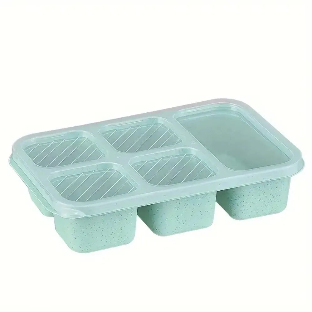 Five-Compartment Lunch Box, Green