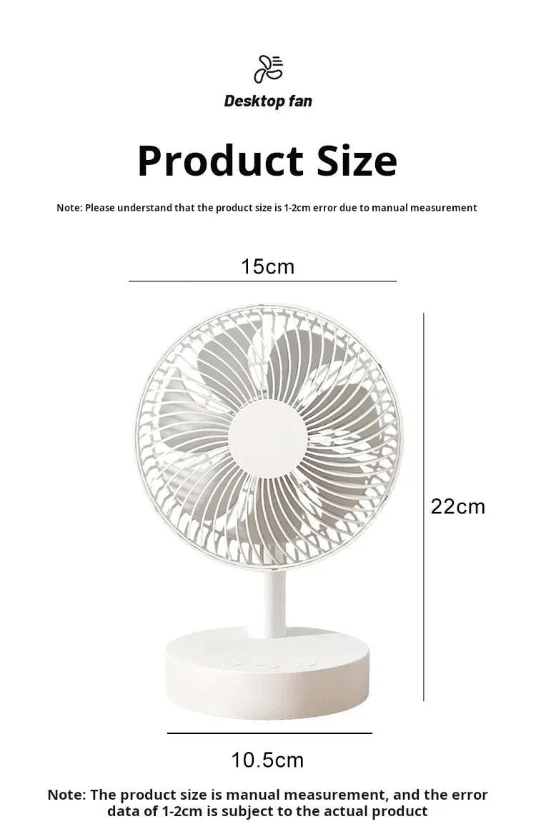 Xiaomi Youpin Fan Small White Desktop Timer Mute With Four-speed Adjustable Portable Fan Recharging Models Detachable Desk fan