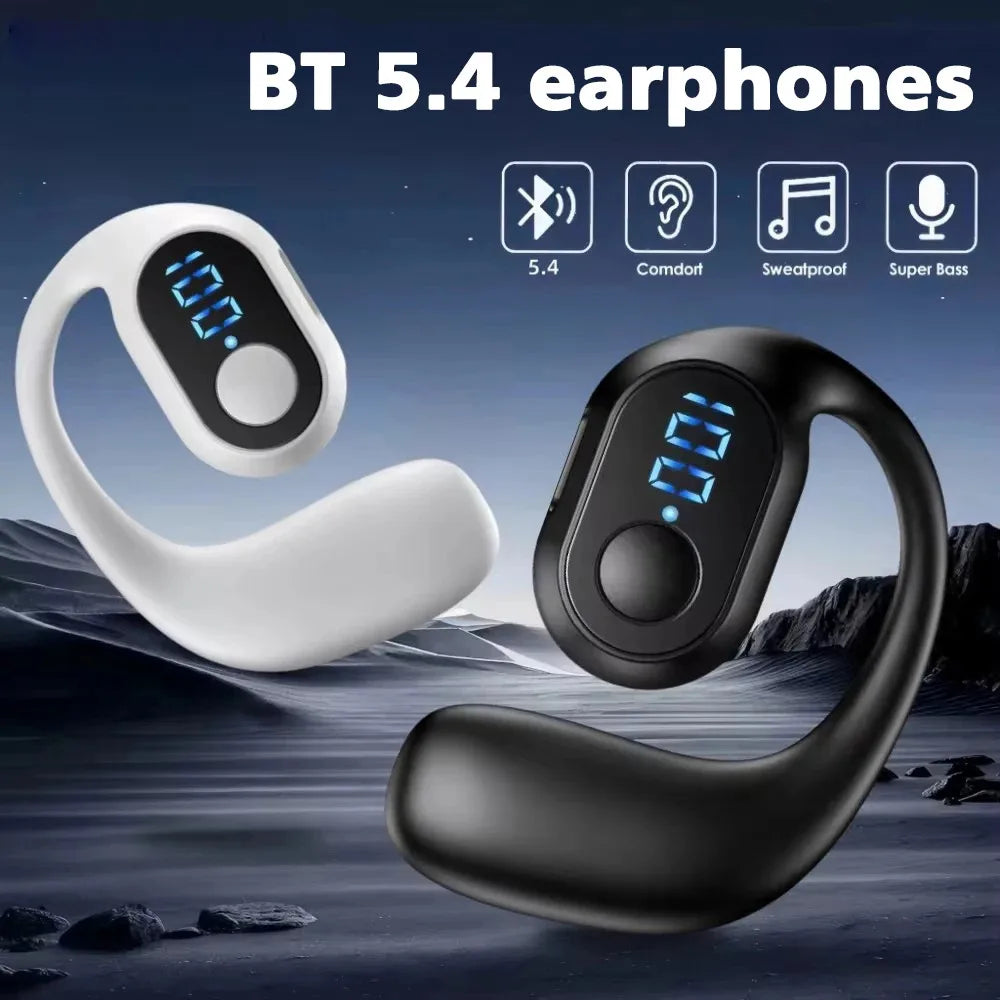 Auricolare Bluetooth 5.3 con gancio, monoauricolare