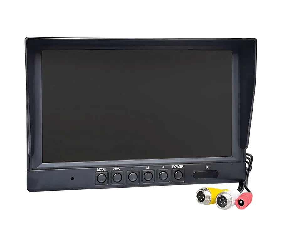 DIYSECUR 9-Zoll AHD IPS LCD HD Monitor Rückfahrbildschirm Auto Monitor Max Unterstützung 1080P AHD CVBS Auto-Kamera 4PIN Videoeingang