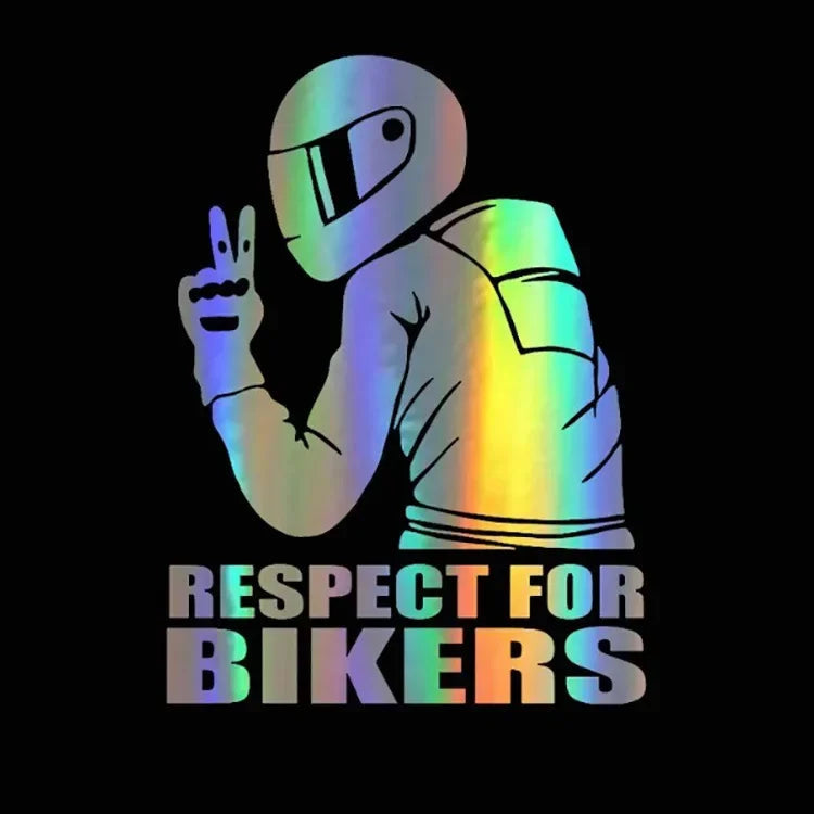 1pc Respect Biker Sticker For On Car Motorcycle Vinyl 3D Stickers Motorcycle Vinyl 3D Stickers And Decals