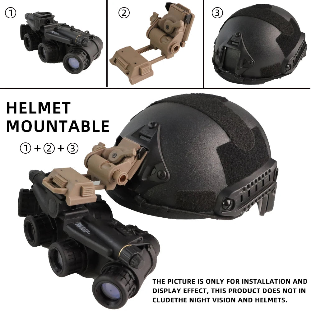 BOOIU Metal/Nylon L4G24 NVG Helmet Mount Holder for PVS15/18 GPNVG18 Goggle Night Vision Stent Outdoor Tactical Helmet Bracket