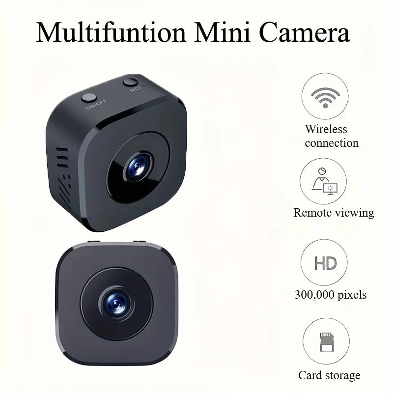Wireless Mini Security Camera 1080P WiFi Indoor Outdoor Surveillance with Motion Detection Night Vision 2 Way Audio
