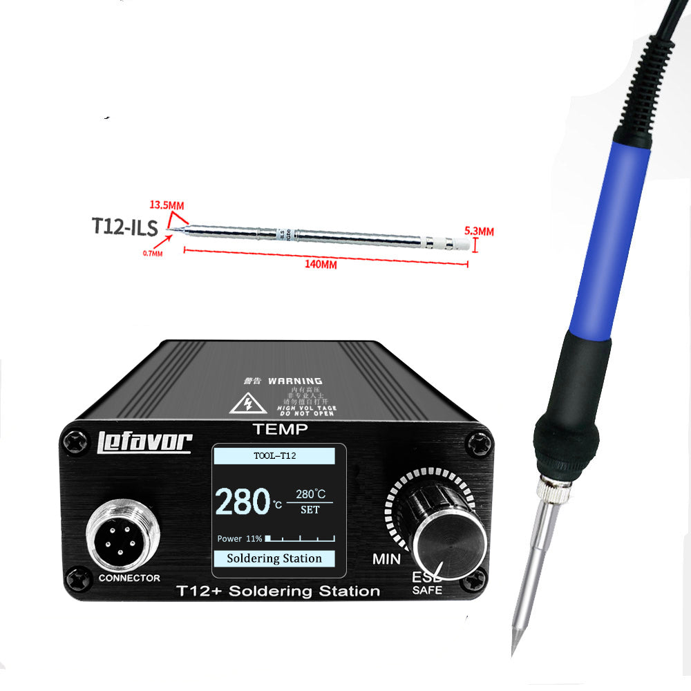 T12 75W Digital Soldering Iron StationTips Welding Rework Station temperature adjustable control microcontroller