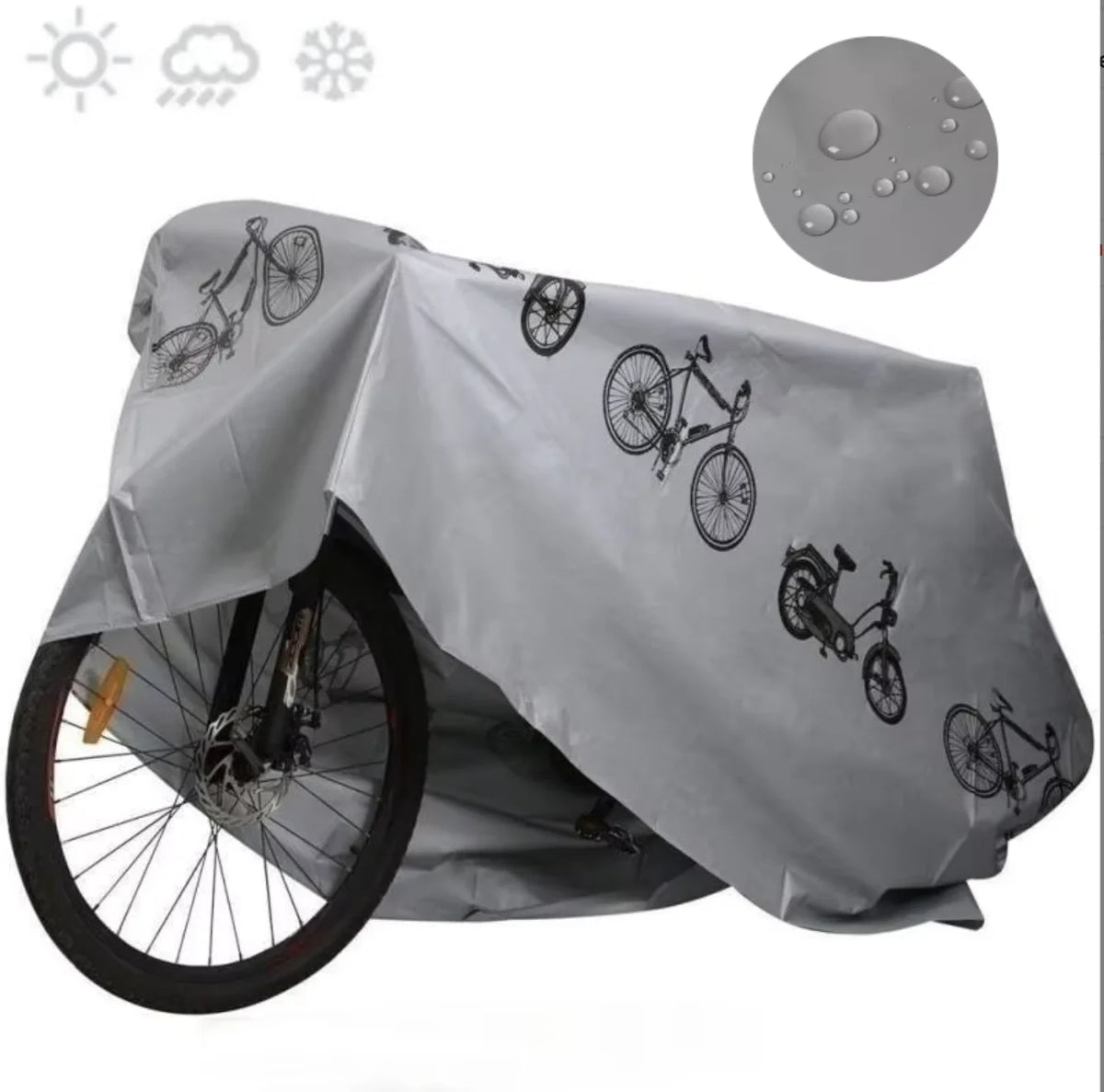 Housse de vélo grise pour l’extérieur