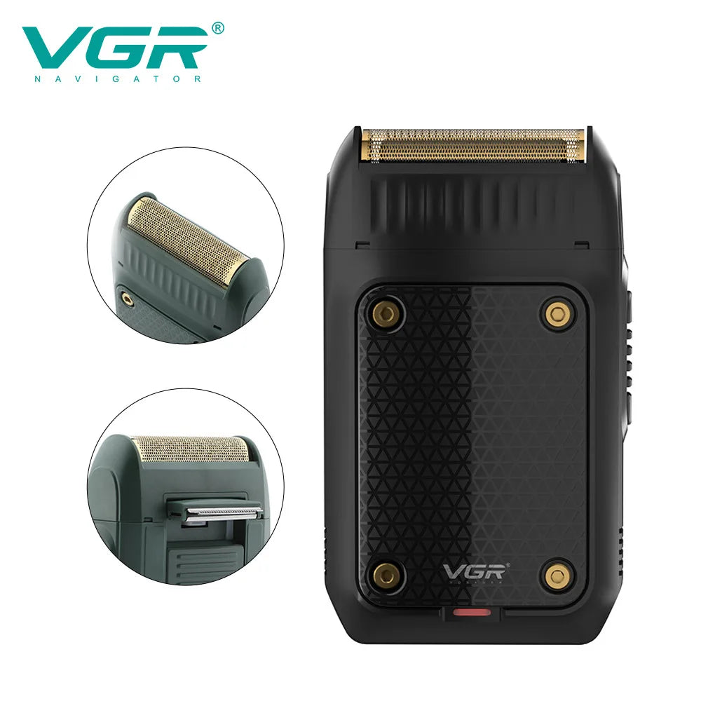 VGR 353 Beard Shaver Professional Hair Trimmer Electric Face Shaving Machine Men's USB Charging Safety Face Shaver for Men