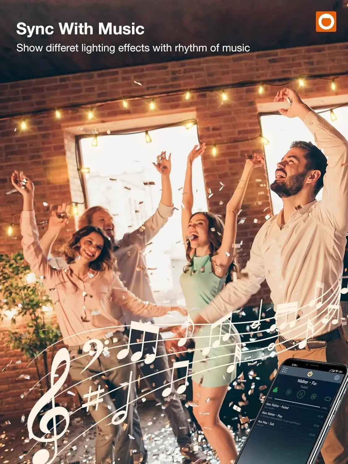 Luci a stringa LED da esterno impermeabili da 150 piedi per patio