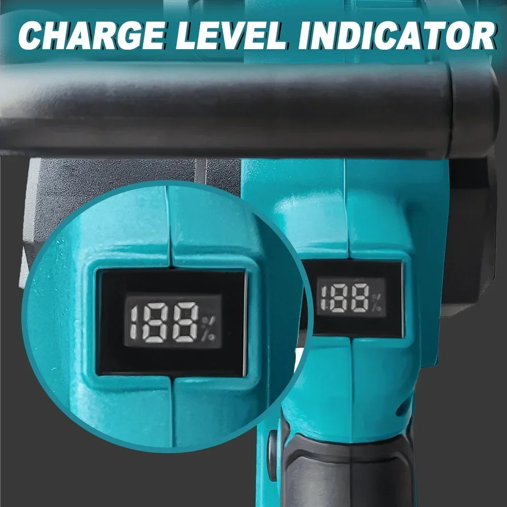 12 Inch Brushless Electric Chainsaw LED Display Cordless Saw Wood Logging Cutting Power Tools For Makita 18V Battery(No Battery)