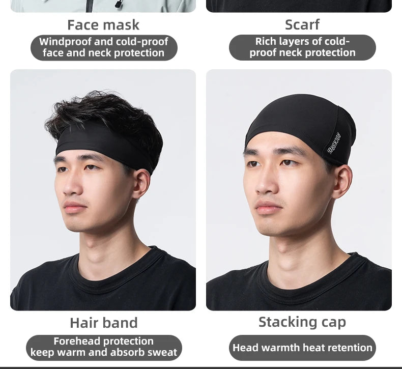 Winddichter Fahrrad-Gesichtsschal mit Ohrenschutz, Bandana-Maske