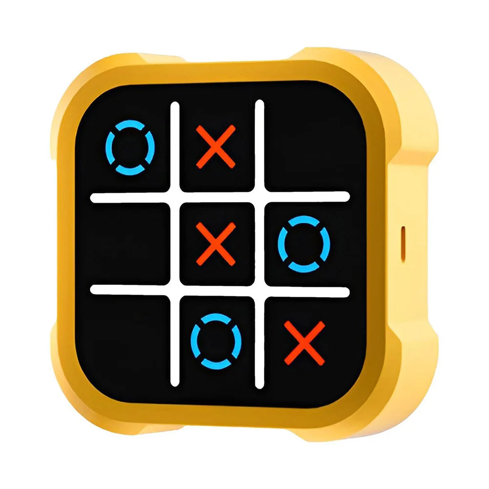 Elektroniskt handhållet Tic-Tac-Toe-spel med 3 inbyggda pussellägen