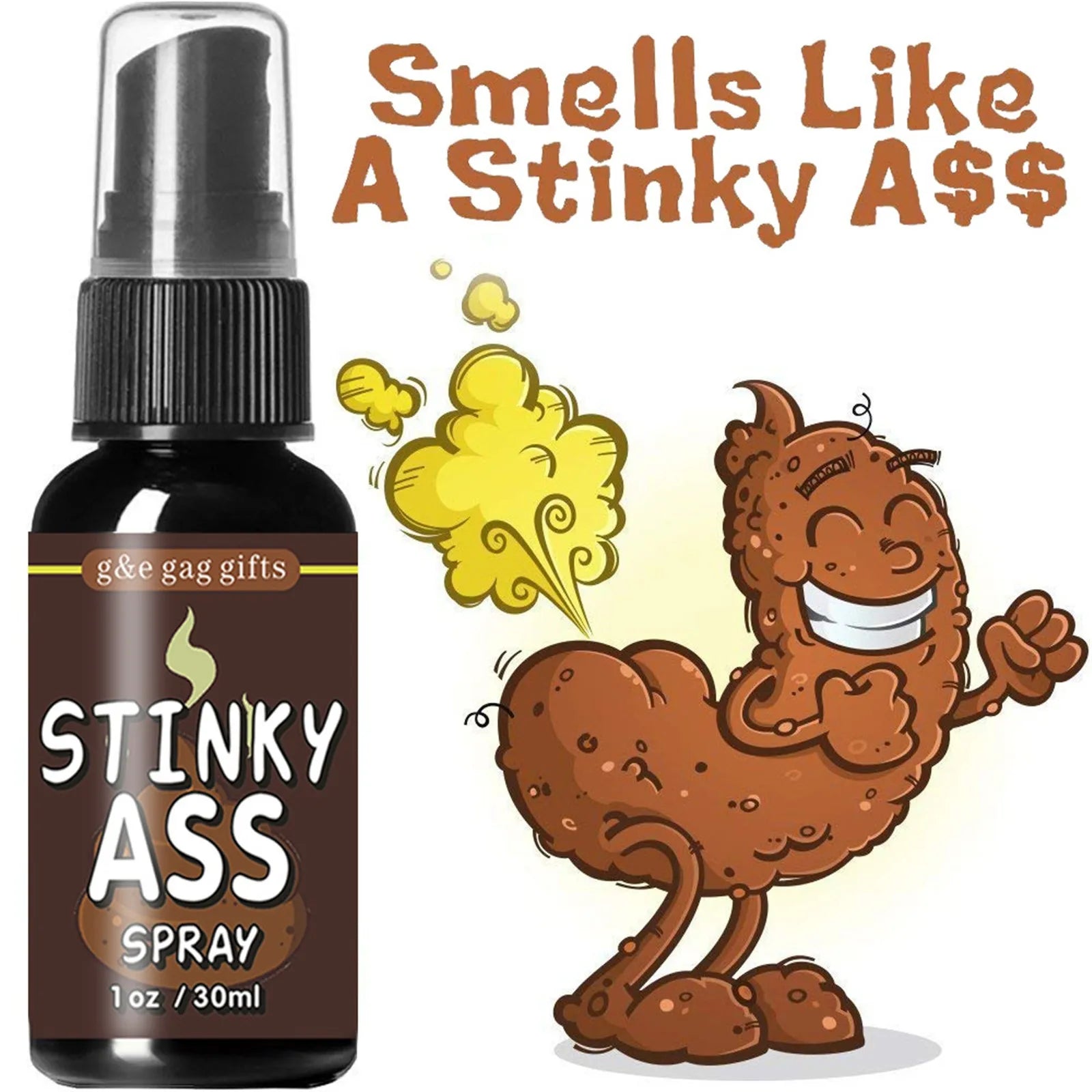 30ml Poop Spray Creative Liquid Fart Gag Prank Joke Spray Funny Toy Non-Toxic Stink Bombs Extra Strong Smelly Stinky Gas Spray