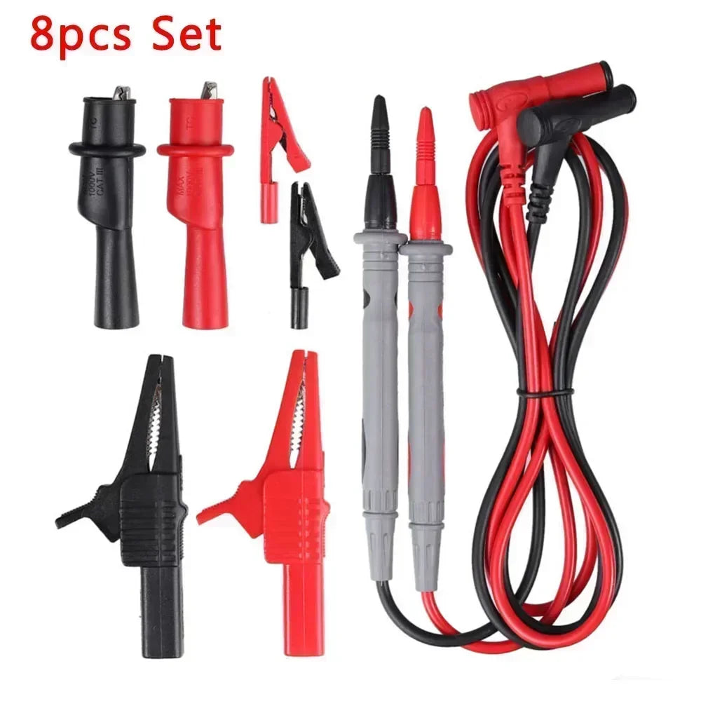 Multimeter Test Lead Kit with Mini, Safety and Large Clips