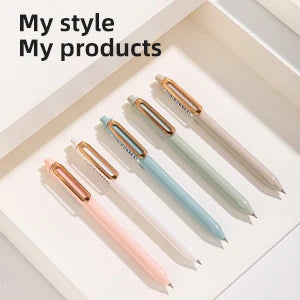 Set od 5 glatkih crnih gel olovaka 0,5 mm za školu i ured