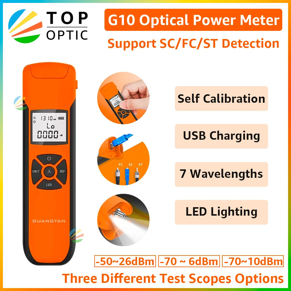 G10 Optical Power Meter - Range Options
