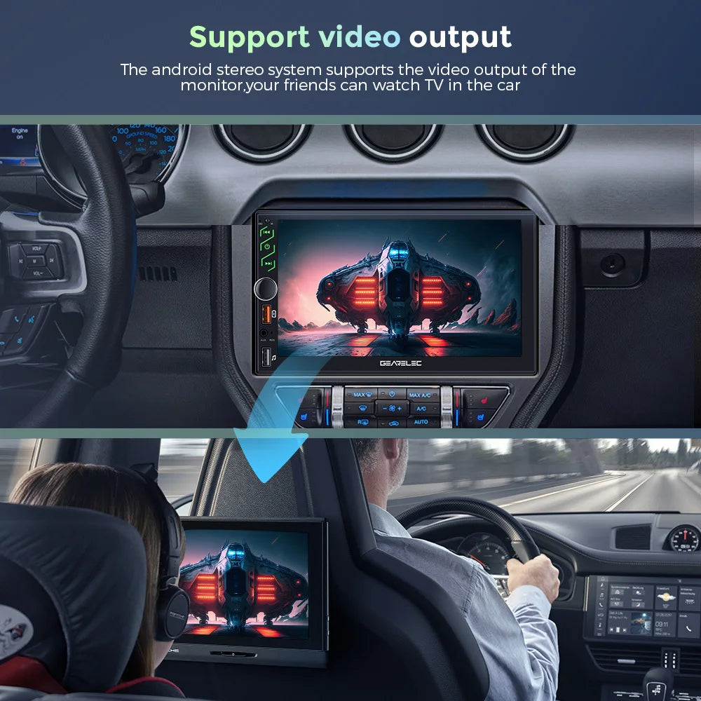 7 Inch Car Radio 2 Din Android 13 CarPlay Multimedia Player