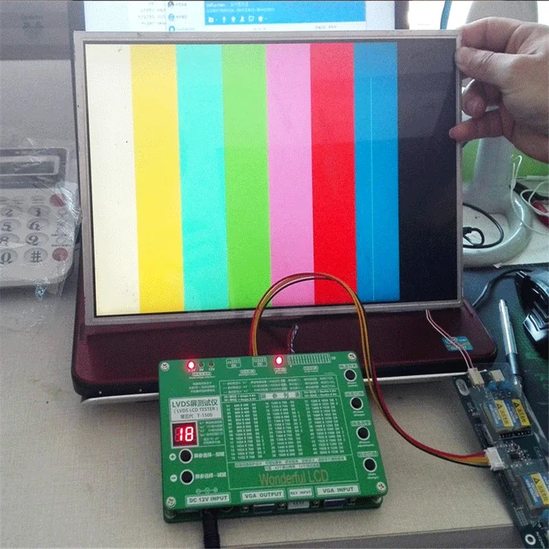 LCD Panel Tester Kit with 14 LVDS Cables