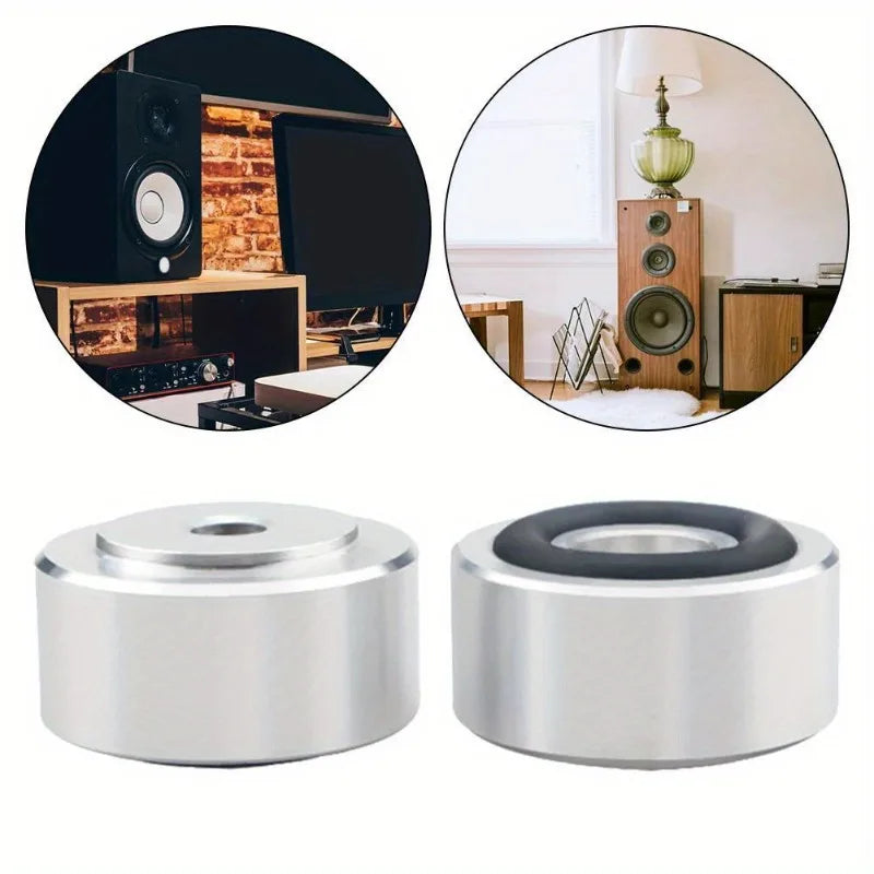 Set van 4 aluminium isolatievoetjes voor luidsprekers