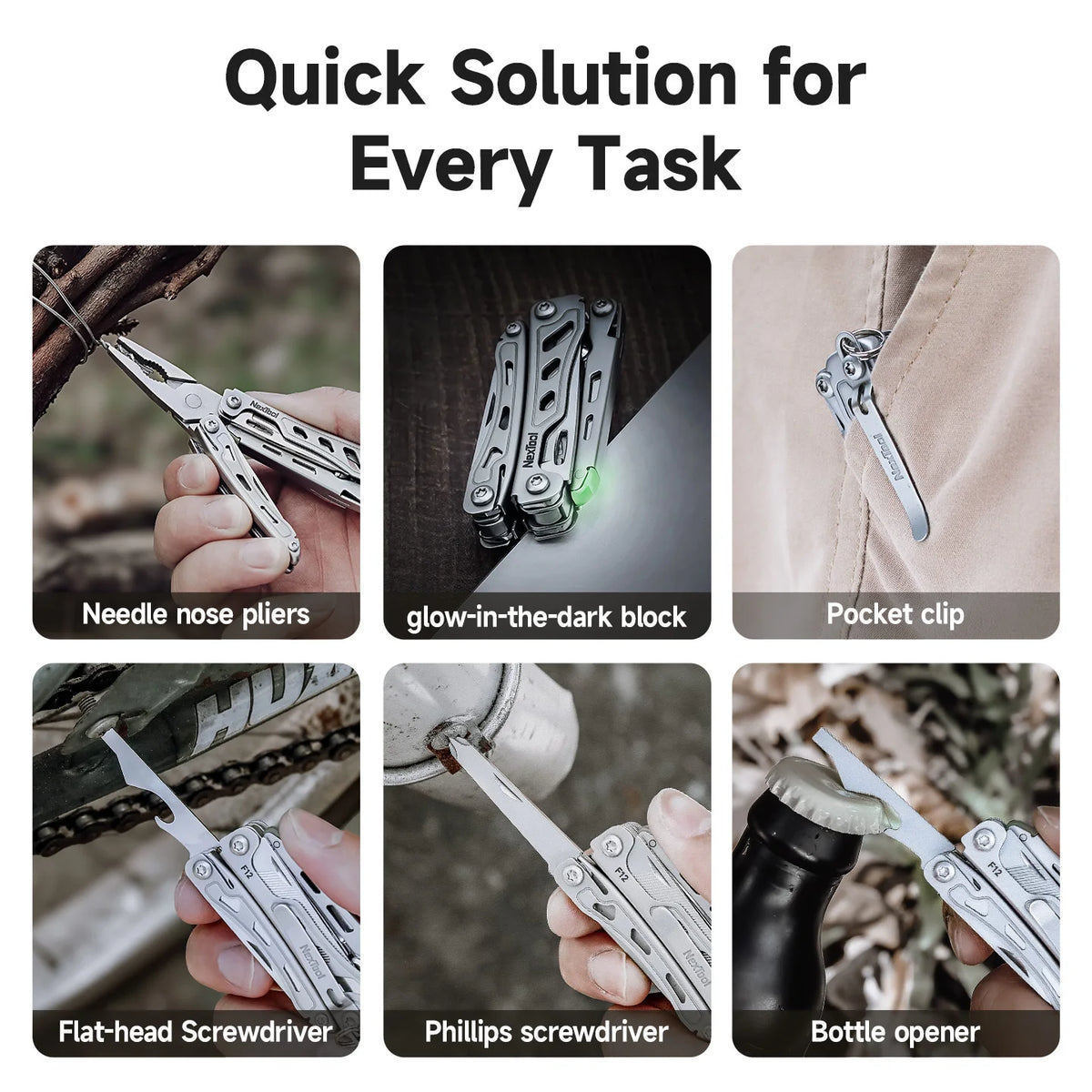 F12 Folding Mini Multitool with Pliers and Scissors