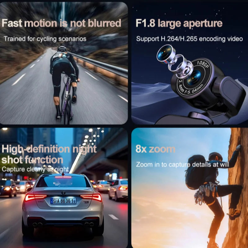 360° Handheld Chest Mount Action Camera 1080P WiFi