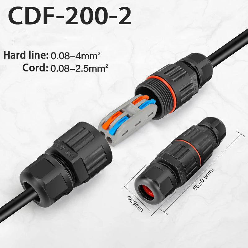 IP68 Waterproof Joint Wire Quick Connection Waterproof Connector 2/3 Pin Solder Less LED Lamp Wiring Outdoor Rainproof Terminal