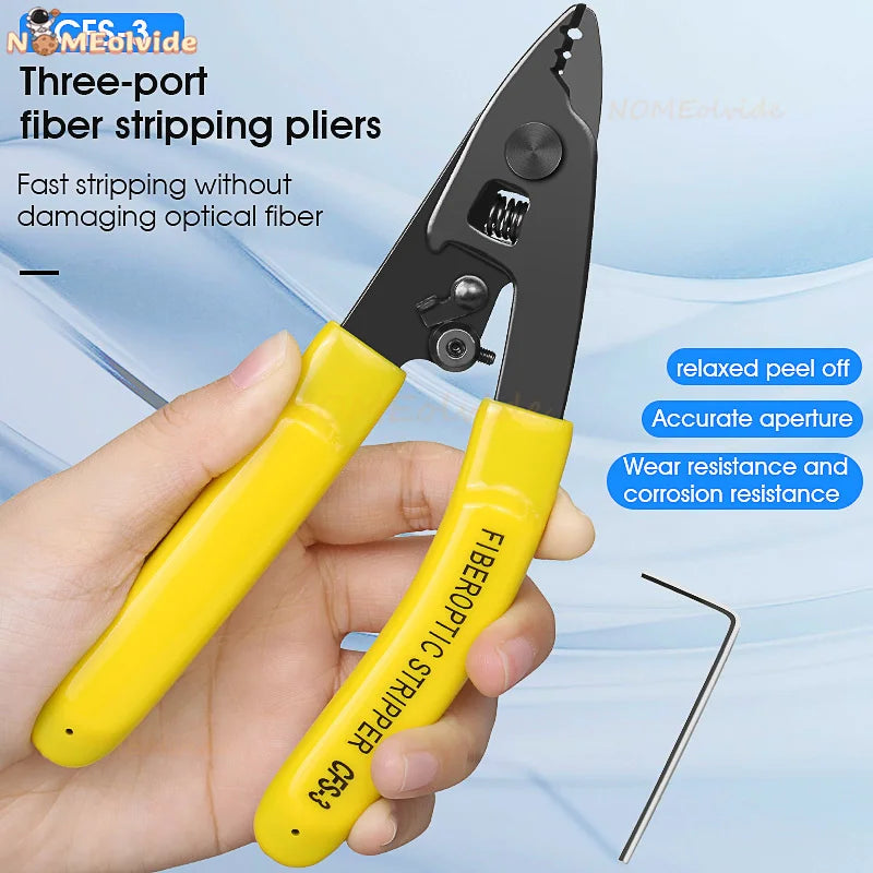 3-Tool Fiber Optic Stripper and Scissors Kit