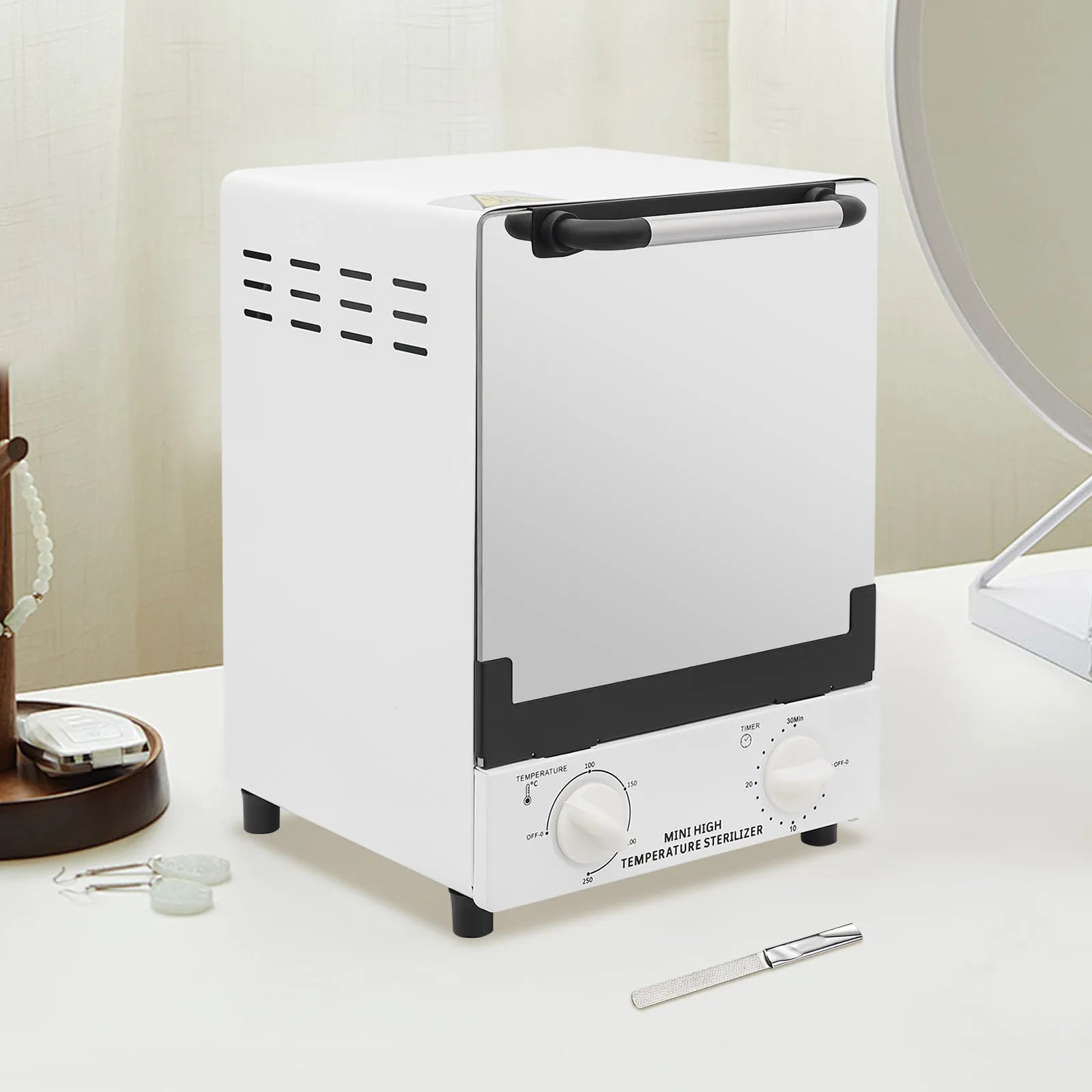 Gabinete esterilizador de herramientas por calor seco de 12L 1000W, hasta 482°F