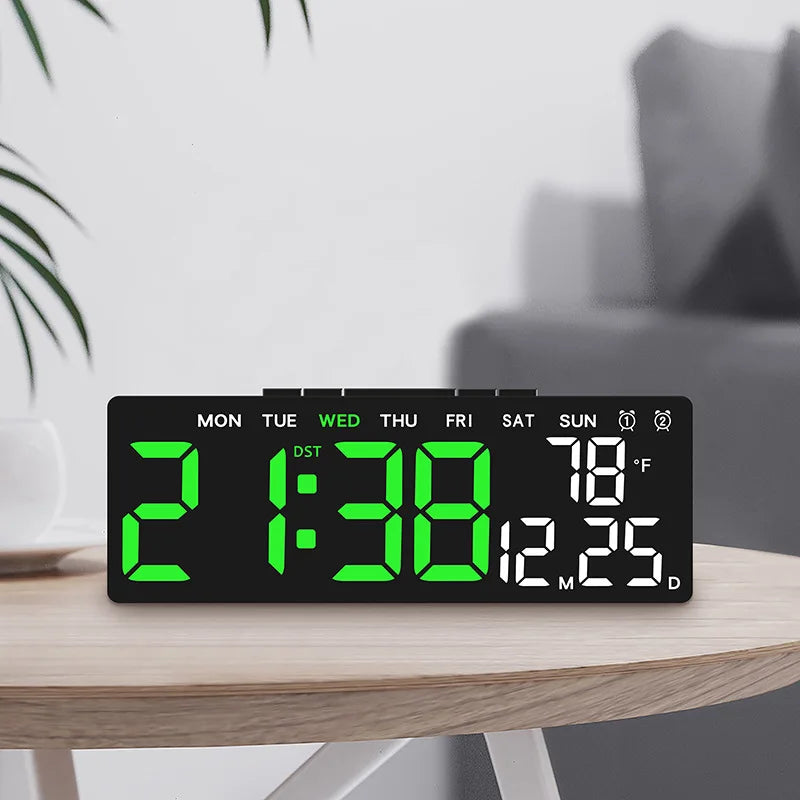 USB Digital Clock with Dual Alarms and Timer
