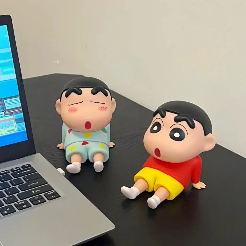 Kawaii Crayon Shin-Chan Boochan Phone Holder Desktop Anime Ornaments Watching Tv Cartoon Phone Support Cute Doll Girls Gifts