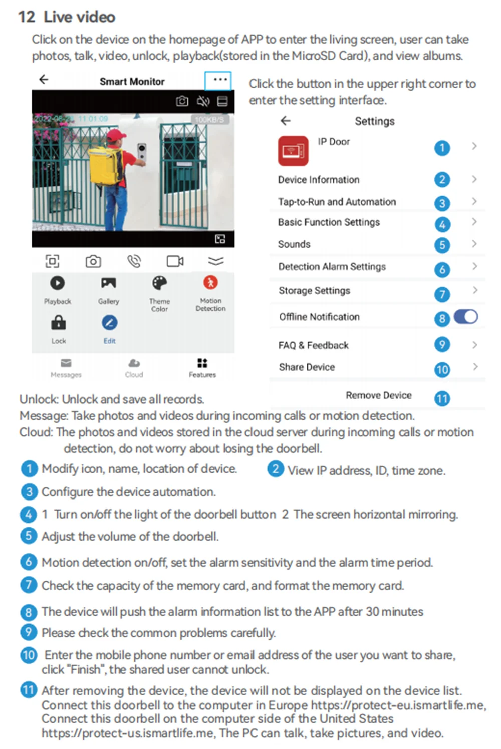 Fingerprint 5in1 Unlock Wifi Doorbell Video Intercom System For Home Doorphone Tuya Smart 1080P Touch Monitor Security Protect