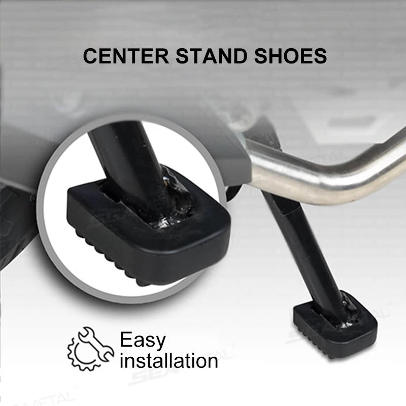 BLALION Motorcycle Stand Pad Kickstand Rubber Support Plate Outdoor Parking Motorbike Foot Side Stand Base Kickstand Holder Pad