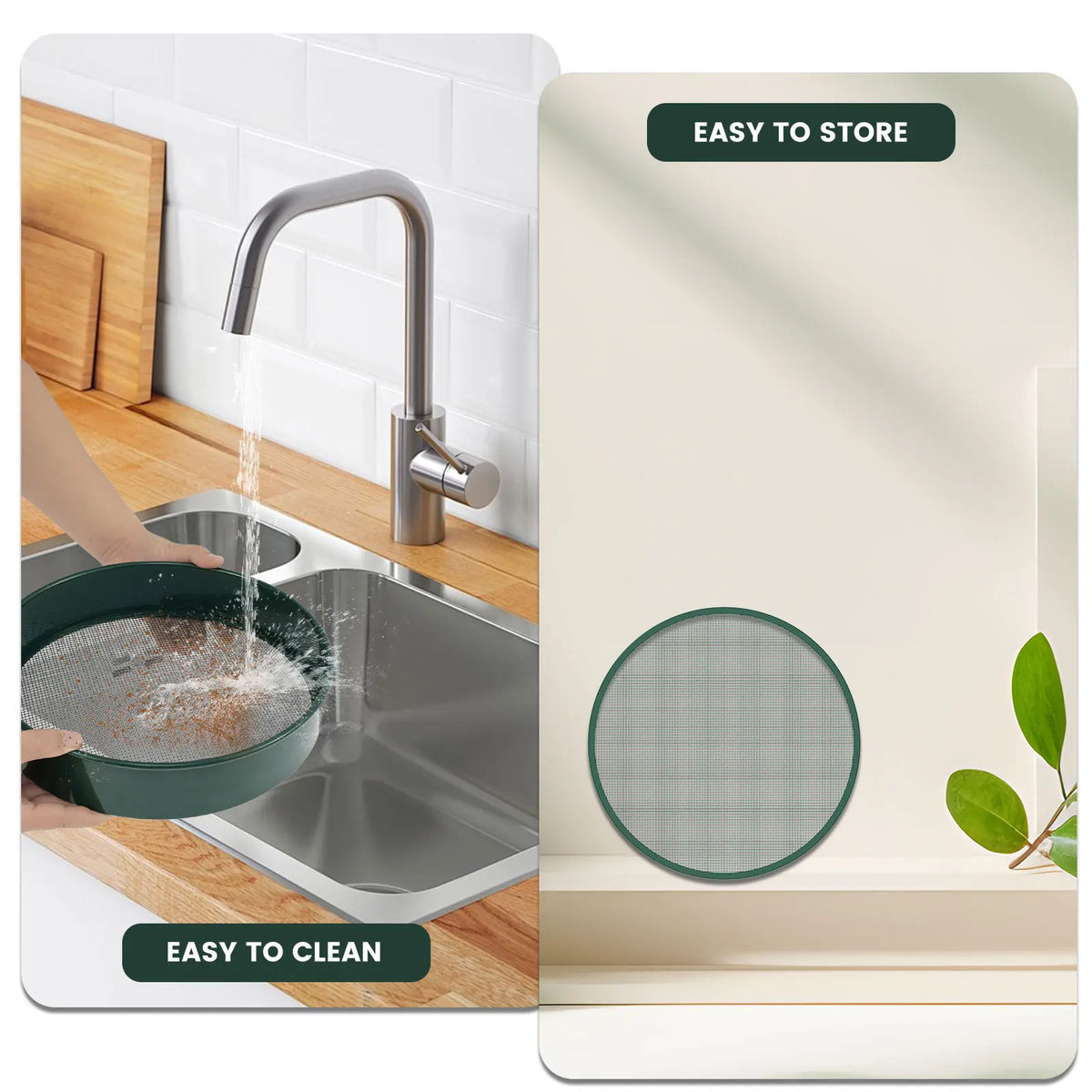 Garden Soil Sifter with Interchangeable Mesh Screens