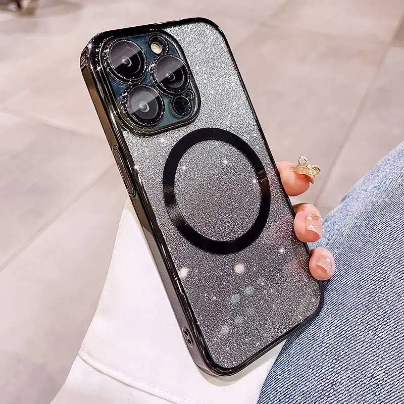 Glitter Plating Magnetic Ring Case for Xiaomi 10T to 15 Series