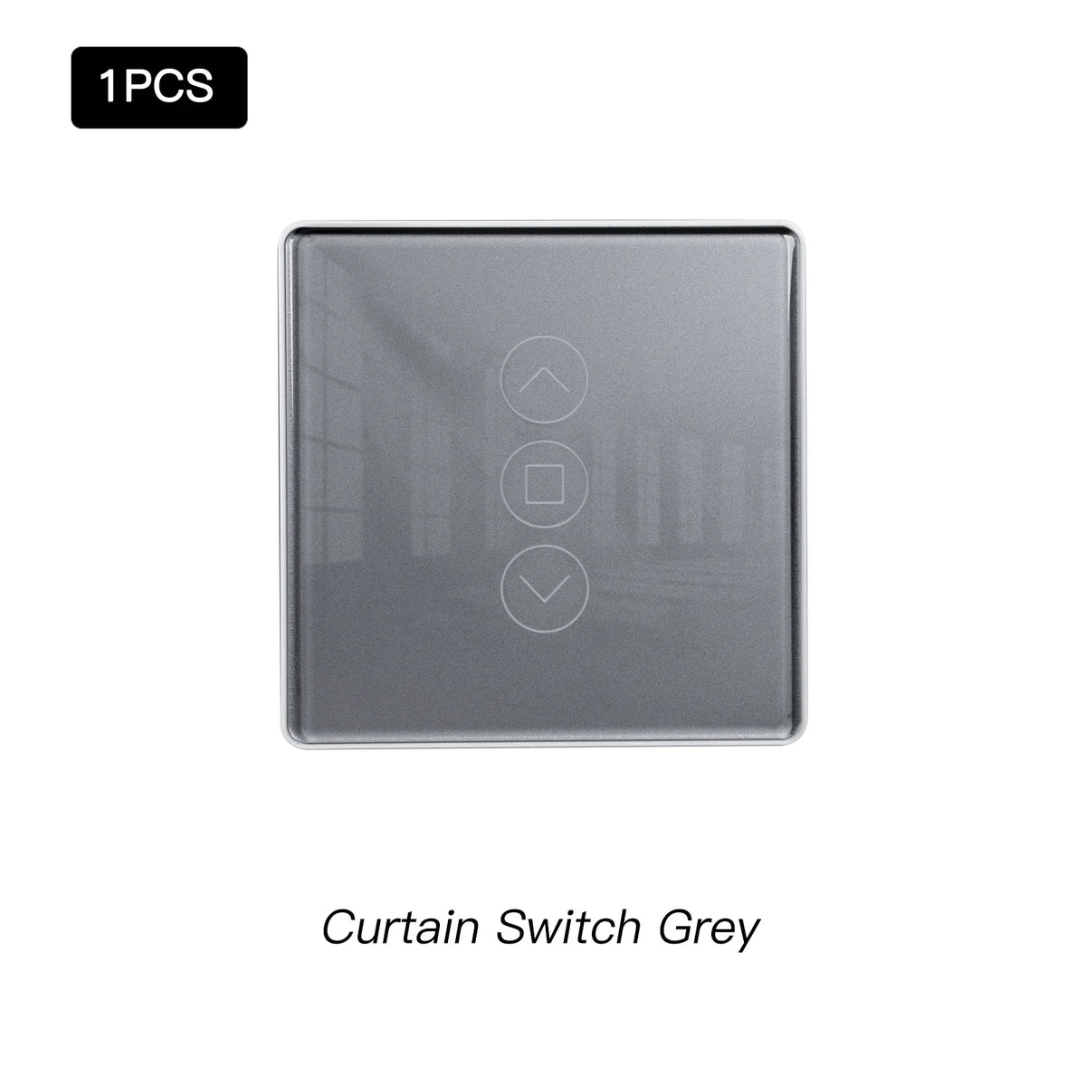 MOES WiFi RF433 Smart 2.5D Arc Glass Touch Curtain Switch for Roller Blinds Shutters Smart Life/Tuya APP Works Alexa Google Home